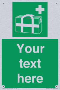 Custom sign safe condition Medical grab bag